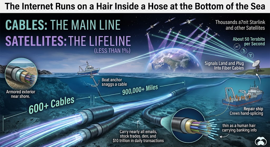 Satellites and Ocean Cables
